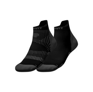 CRIVIT Pánske bežecké ponožky, 2 páry (41/42, čierna/sivá)