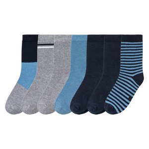 pepperts!® Chlapčenské ponožky s biobavlnou, 7 párov (27/30, navy modrá/sivá/modrá)