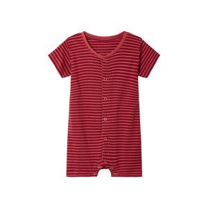 lupilu® Dievčenské krátke pyžamo pre bábätká (56, červená/pruhy)