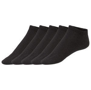 LIVERGY® Pánske členkové ponožky, 5 párov (39/42, čierna)
