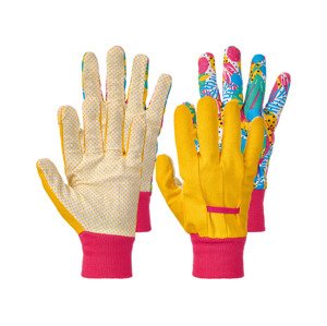 PARKSIDE® Záhradné rukavice, 2 páry (7, ružová/žltá)