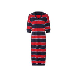 esmara® Dámske midi šaty z jemného úpletu (XS (32/34), námornícka modrá/červená/modrá)
