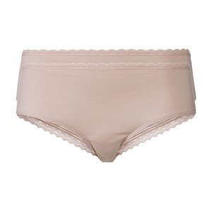 esmara® Dámske bedrové nohavičky s čipkou, 2 kusy (S (36/38), ružová)