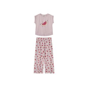 lupilu® Dievčenské pyžamo (98/104, ružová/vzor)