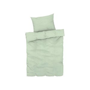 LIVARNO home Mušelínová posteľná bielizeň, 140 x 200 (zelená)