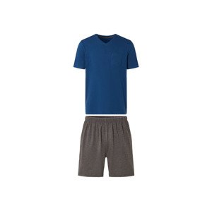 LIVERGY® Pánske krátke pyžamo (S (44/46), navy modrá/sivá)