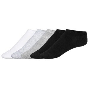 LIVERGY® Pánske členkové ponožky, 5 párov (39/42, biela/sivá/čierna)