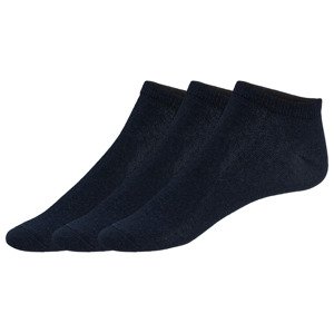 LIVERGY® Pánske nízke ponožky s BIO bavlnou, 3 páry (39/42, navy modrá)