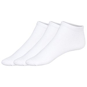 LIVERGY® Pánske nízke ponožky s BIO bavlnou, 3 páry (39/42, biela)