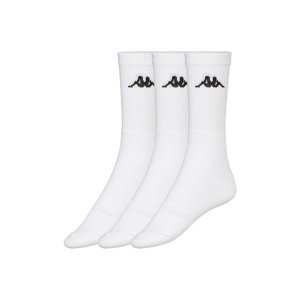 Kappa Dámske/Pánske tenisové ponožky, 3 páry (35/38, biela)