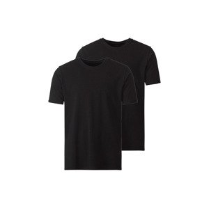 MEXX Pánske spodné tričko Regular Fit, 2 kusy (M, čierna, okrúhly výstrih)