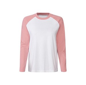 esmara® Dámske tričko s dlhým rukávom (S (36/38), ružová/biela)