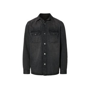 LIVERGY® Pánska rifľová košeľa (M (39/40), čierna)