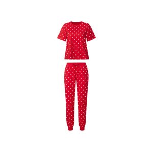 esmara® Dámske pyžamo (M (40/42), červená/vzor)