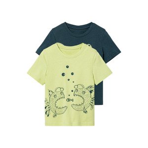 lupilu® Chlapčenské bavlnené tričko, 2 kusy (98/104, petrolejová/zelená)