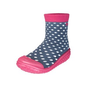 Playshoes Detské protišmyskové ponožky do vody (22/23, modrá/biela/bodky)