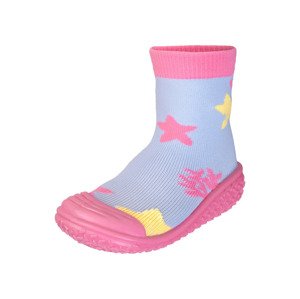 Playshoes Detské protišmyskové ponožky do vody (20/21, bledomodrá/morské hviezdice)