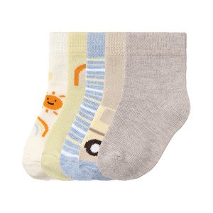 lupilu® Chlapčenské ponožky pre bábätká, 5 párov (11/14, béžová/modrá/biela)
