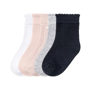 lupilu® Dievčenské ponožky pre bábätká, 5 párov (15/18, fialová/sivá/námornícka modrá/biela)