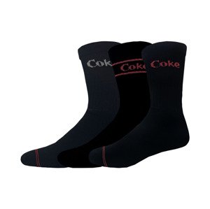 Coca Cola Pánske ponožky, 3 páry (39/42, čierna)