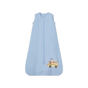 lupilu® Detský mušelínový spací vak s BIO bavlnou (110, modrá)