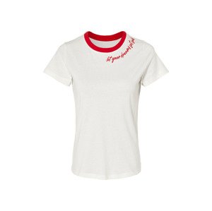 esmara® Dámske bavlnené tričko (XS (32/34), biela)