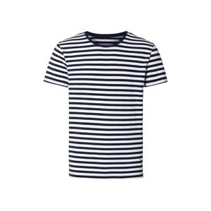 LIVERGY® Pánske bavlnené tričko (XL (56/58), pruhy)