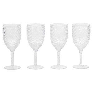 Cambridge Plastové poháre, 4 kusy (vínové poháre/číra)