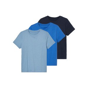 pepperts!® Chlapčenské tričko, 3 kusy (146/152, čierna/bledomodrá/modrá)