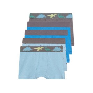 lupilu® Chlapčenské boxerky s BIO bavlnou, 5 kusov (110/116, sivá/modrá)