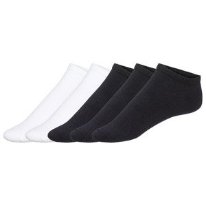 LIVERGY® Pánske členkové ponožky, 5 párov (39/42, čierna/biela)