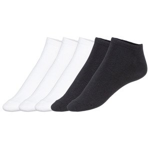 esmara® Dámske nízke ponožky, 5 párov (35/38, biela/čierna)