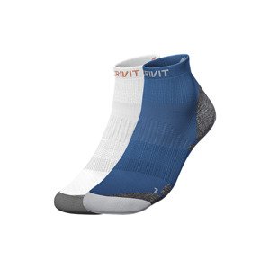 CRIVIT Pánske bežecké ponožky, 2 páry (41/42, sivá/oranžová)