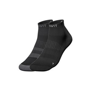CRIVIT Dámske bežecké ponožky, 2 páry (35/36, sivá/čierna)