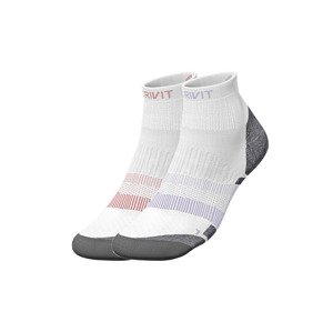 CRIVIT Dámske bežecké ponožky, 2 páry (37/38, sivá/oranžová)