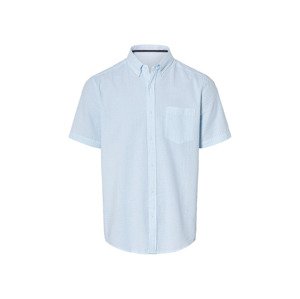 LIVERGY® Pánska voľnočasová košeľa (S (37/38), modrá/biela/pruhy)