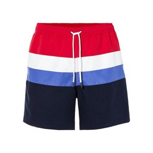 LIVERGY® Pánske plavky (S, červená/biela/modrá)
