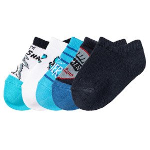 lupilu® Chlapčenské ponožky, 5 párov (23/26, pruhy/modrá/biela/navy modrá)