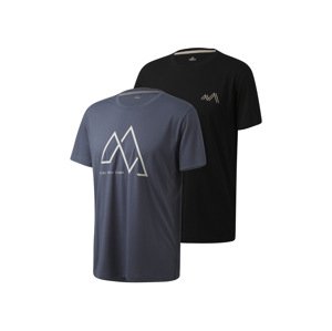 CRIVIT Pánske funkčné tričko, 2 kusy (L (52/54), čierna/modrá)