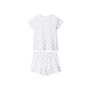 lupilu® Dievčenské krátke pyžamo (98/104, biela)