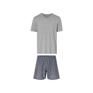 LIVERGY® Pánske krátke pyžamo (XL (56/58), zelená/sivá)