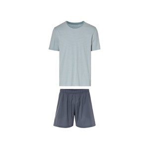 LIVERGY® Pánske krátke pyžamo (S (44/46), zelená/modrá)