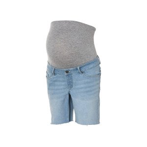 esmara® Dámske tehotenské rifľové šortky (36, bledomodrá)