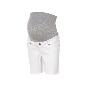 esmara® Dámske tehotenské rifľové šortky (34, biela)