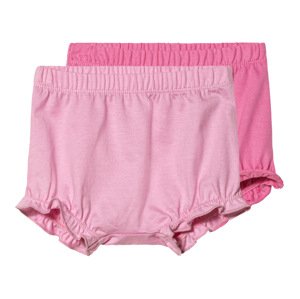 lupilu® Dievčenské šortky pre bábätká, 2 kusy (50/56, ružová/bledoružová)