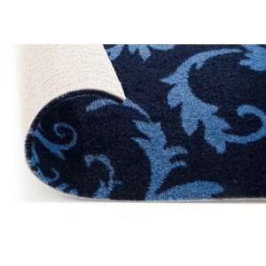 Metrážny koberec GRANDE BAROK modrý