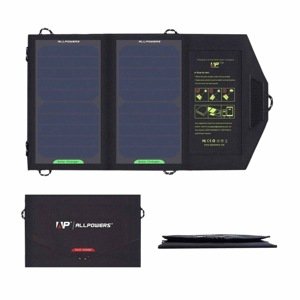 Allpowers Skladateľná solárna nabíjačka Allpowers 10W a 5V USB