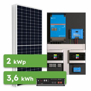Ecoprodukt Hybrid Victron 2kWp 3,6kWh 1-fáz predpripravený solárny systém