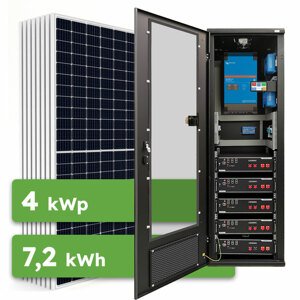 Ecoprodukt Hybrid Victron 4kWp 7,2kWh RACK 1-fáz predpripravený solárny systém