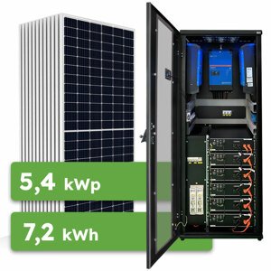 Ecoprodukt Hybrid Victron 5,4kWp 7,2kWh 3-fáz RACK predpripravený solárny systém